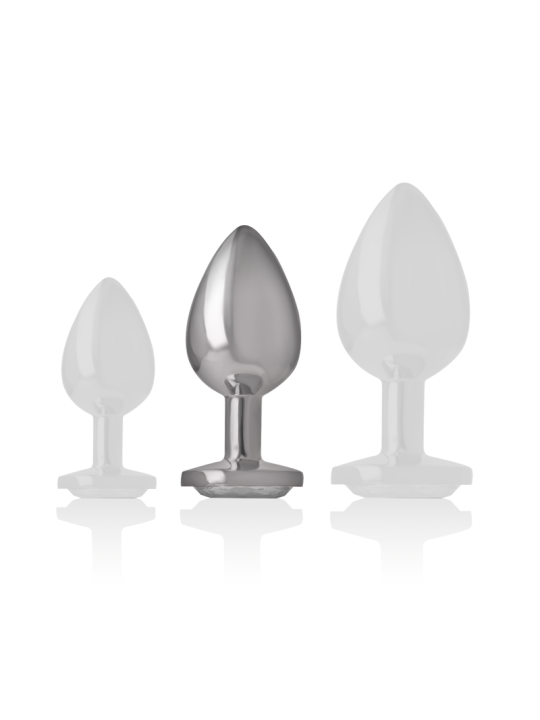 INTENSE PLUG ANAL METAL ALUMINIO CORAZON BLANCO TALLA M