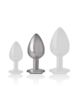INTENSE PLUG ANAL METAL ALUMINIO CORAZON BLANCO TALLA M