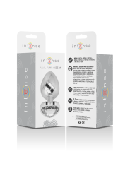 INTENSE PLUG ANAL METAL ALUMINIO CORAZON BLANCO TALLA M