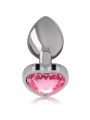 INTENSE PLUG ANAL METAL ALUMINIO CORAZON ROSA TALLA L