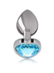 INTENSE PLUG ANAL METAL ALUMINIO CORAZON AZUL TALLA L