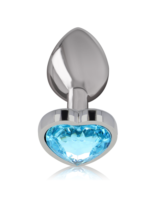 INTENSE PLUG ANAL METAL ALUMINIO CORAZON AZUL TALLA L