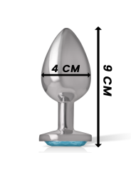 INTENSE PLUG ANAL METAL ALUMINIO CORAZON AZUL TALLA L