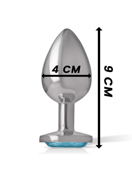INTENSE PLUG ANAL METAL ALUMINIO CORAZON AZUL TALLA L