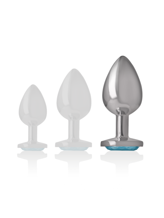 INTENSE PLUG ANAL METAL ALUMINIO CORAZON AZUL TALLA L