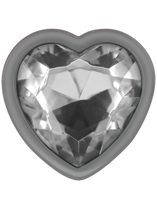 INTENSE PLUG ANAL METAL ALUMINIO CORAZON BLANCO TALLA L