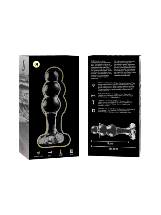 NEBULA SERIES BY IBIZA MODELO 1 PLUG CRISTAL TRANSPARENTE 105 CM O 3 CM