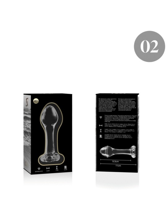 NEBULA SERIES BY IBIZA MODELO 2 PLUG CRISTAL TRANSPARENTE 11 CM O 35 CM