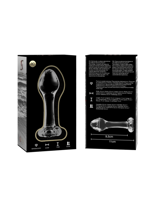 NEBULA SERIES BY IBIZA MODELO 2 PLUG CRISTAL TRANSPARENTE 11 CM O 35 CM