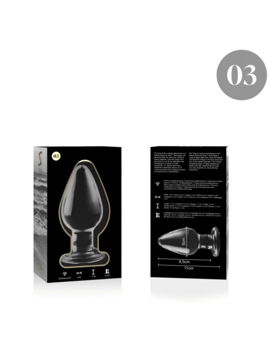 NEBULA SERIES BY IBIZA MODELO 3 PLUG CRISTAL TRANSPARENTE 11 CM O 5 CM