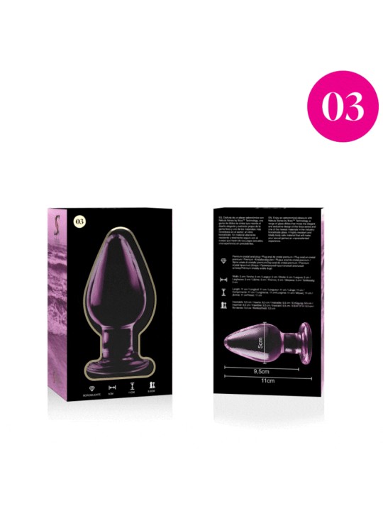 NEBULA SERIES BY IBIZA MODELO 3 PLUG CRISTAL TRANSPARENTE 11 CM O 5 CM