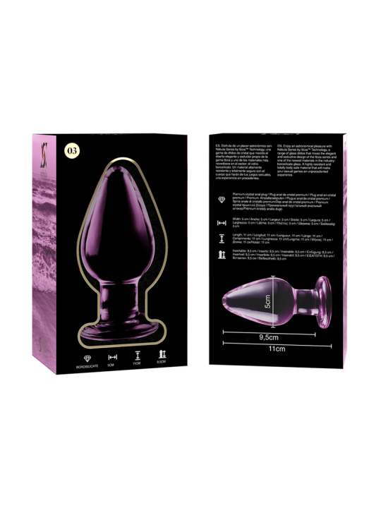 NEBULA SERIES BY IBIZA MODELO 3 PLUG CRISTAL TRANSPARENTE 11 CM O 5 CM