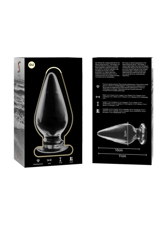 NEBULA SERIES BY IBIZA MODELO 4 PLUG CRISTAL TRANSPARENTE 11 CM O 5 CM