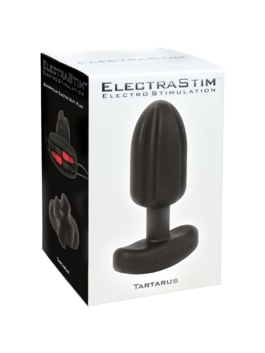 ELECTRASTIM TARTARUS PLUG ANAL SILICONA QUADRIPOLAR NEGRO