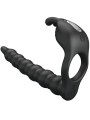 PRETTY LOVE BLACKNEY ANILLO PENE CON PLUG VIBRADOR NEGRO