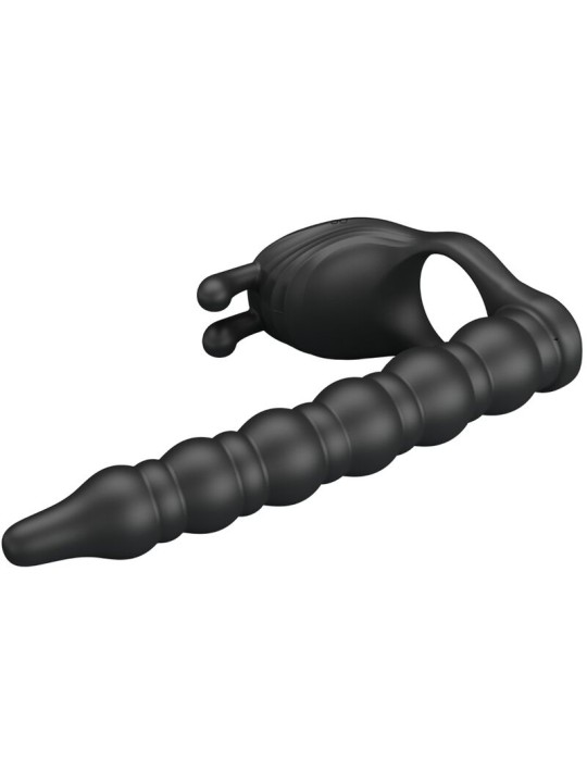 PRETTY LOVE BLACKNEY ANILLO PENE CON PLUG VIBRADOR NEGRO