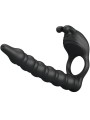 PRETTY LOVE BLACKNEY ANILLO PENE CON PLUG VIBRADOR NEGRO