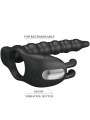 PRETTY LOVE BLACKNEY ANILLO PENE CON PLUG VIBRADOR NEGRO