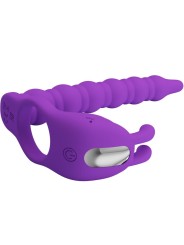 PRETTY LOVE BLACKNEY ANILLO PENE CON PLUG VIBRADOR LILA