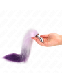 KINK PLUG ANAL TALLA S 7 X 3 CM CON COLA SINTETICA 40 CM VIOLETA