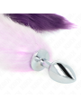 KINK PLUG ANAL TALLA S 7 X 3 CM CON COLA SINTETICA 40 CM VIOLETA