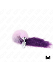 KINK PLUG ANAL TALLA M 8 X 35 CM CON COLA SINTETICA 40 CM VIOLETA