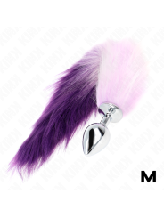 KINK PLUG ANAL TALLA M 8 X 35 CM CON COLA SINTETICA 40 CM VIOLETA
