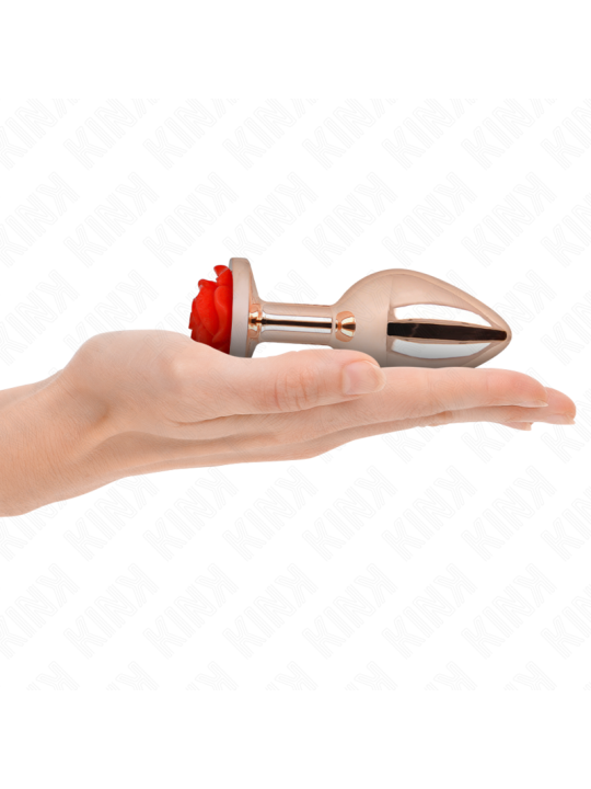 KINK PLUG ANAL ORO ROSADO ROSA ROJA L