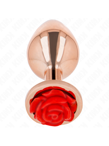 KINK PLUG ANAL ORO ROSADO ROSA ROJA M