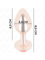 KINK PLUG ANAL ORO ROSADO ROSA ROJA M
