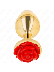 KINK PLUG ANAL DORADO ROSA ROJA TALLA L