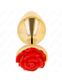KINK PLUG ANAL DORADO ROSA ROJA TALLA L