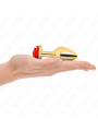 KINK PLUG ANAL DORADO ROSA ROJA TALLA M