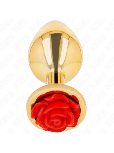 KINK PLUG ANAL DORADO ROSA ROJA TALLA S
