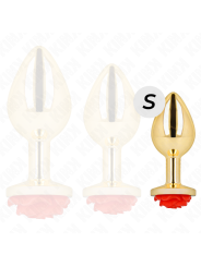 KINK PLUG ANAL DORADO ROSA ROJA TALLA S