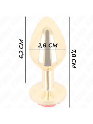 KINK PLUG ANAL DORADO ROSA ROJA TALLA S