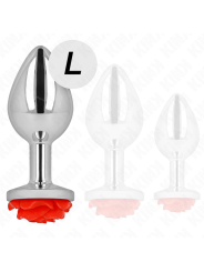KINK PLUG ANAL ROSA ROJA TALLA L