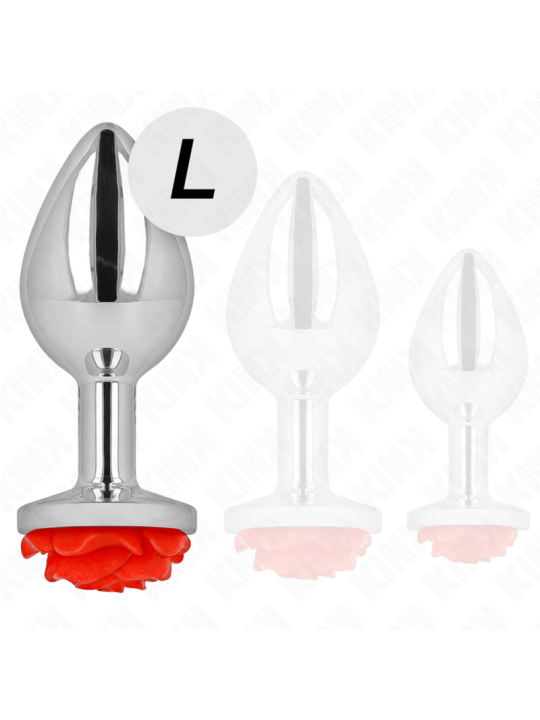 KINK PLUG ANAL ROSA ROJA TALLA L