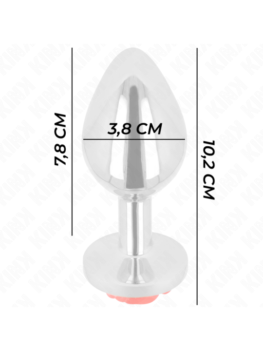 KINK PLUG ANAL ROSA ROJA TALLA L