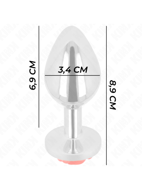 KINK PLUG ANAL ROSA ROJA TALLA M