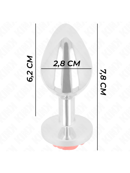 KINK PLUG ANAL ROSA ROJA TALLA S