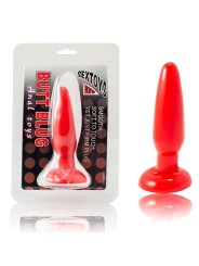 BAILE PLUG ANAL PEQUENO ROJO 15 CM