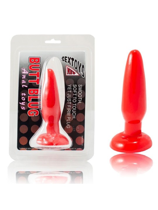 BAILE PLUG ANAL PEQUENO ROJO 15 CM