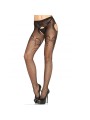 LEG AVENUE PANTIE EN RED BORDADA NEGRO ELEGANTE