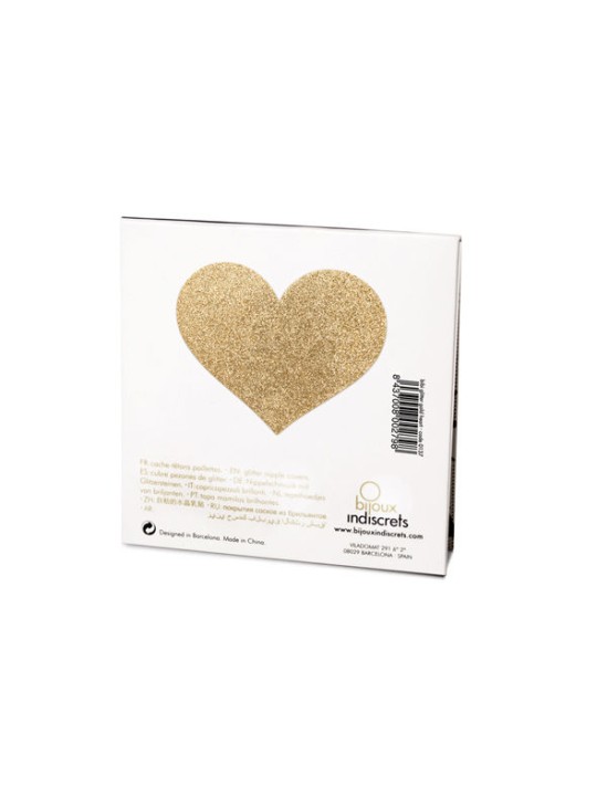 BIJOUX INDISCRETS PEZONERAS FLASH CORAZON DORADO