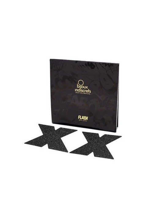 BIJOUX INDISCRETS PEZONERAS FLASH CRUZ NEGRO