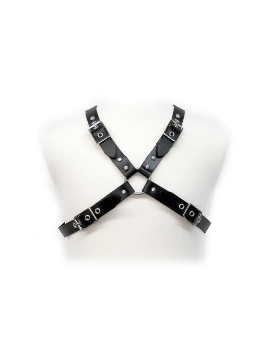 LEATHER BODY BLACK BUCKLE HARNESS FOR MEN