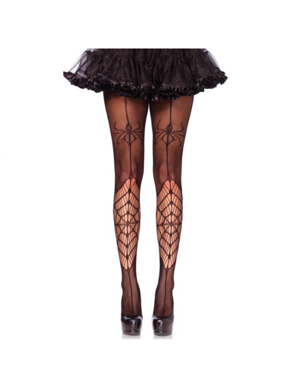 LEG AVENUE MEDIAS SPIDER NEGRO
