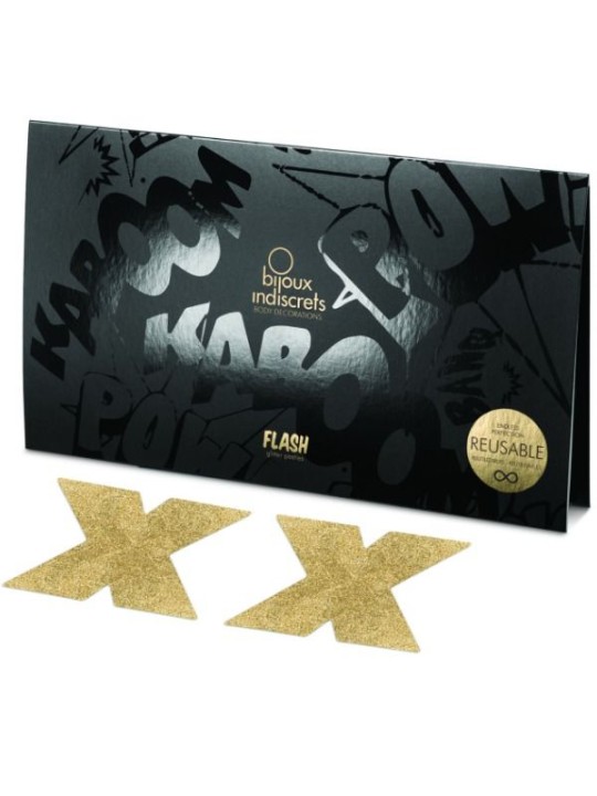 BIJOUX INDISCRETS PEZONERAS FLASH CRUZ DORADO