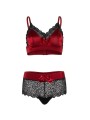 LEG AVENUE SET DOS PIEZAS ROJO Y NEGRO L XL